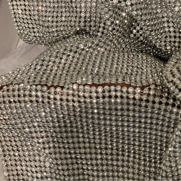 Crystal Rhinestone Embellished Slouch Boots New with Defeats - Picture 6 of 14